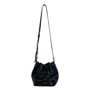 Coach Black Leather Bucket Bag